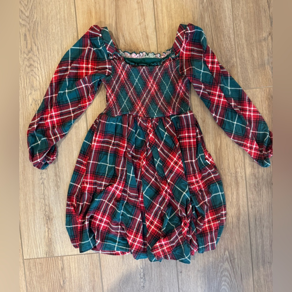 Little Sleepies Fireside Plaid Smocked Dress - 4T - Picture 2 of 4